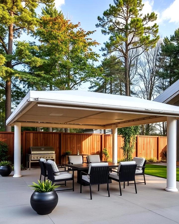 Pavilion with Retractable Roof