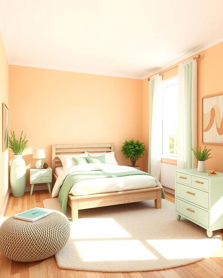 Peach and Mint Green for Fresh Pastels