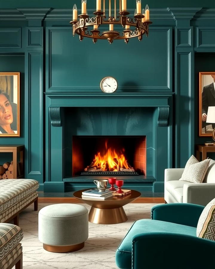 Peacock Green Hearth