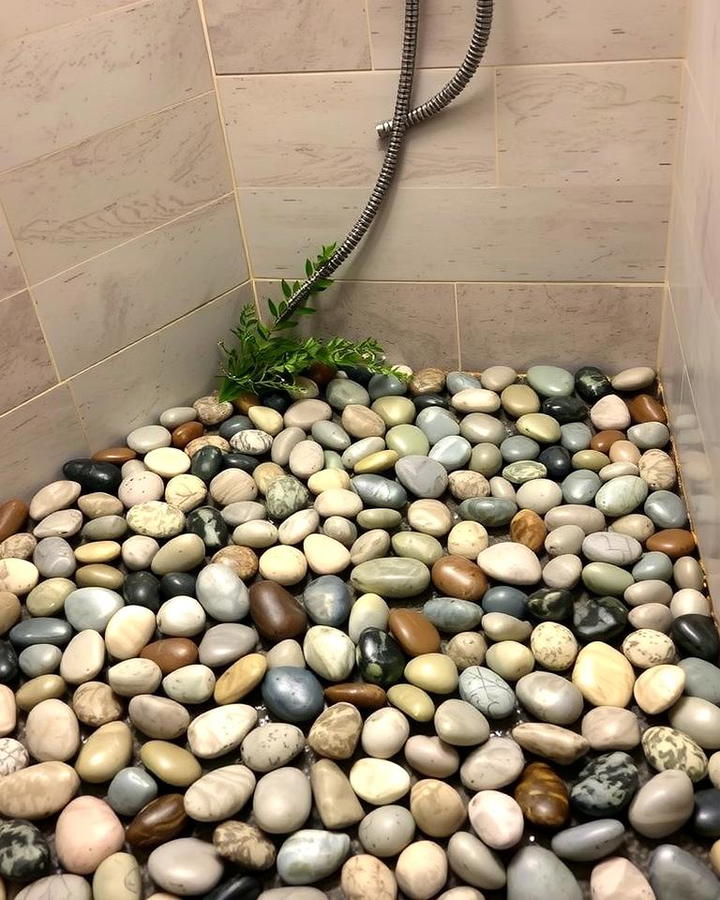 Pebble Floor Shower Base