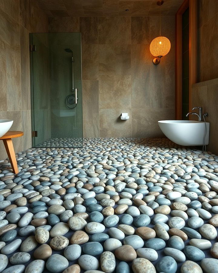 Pebble Flooring for a Natural Spa Vibe