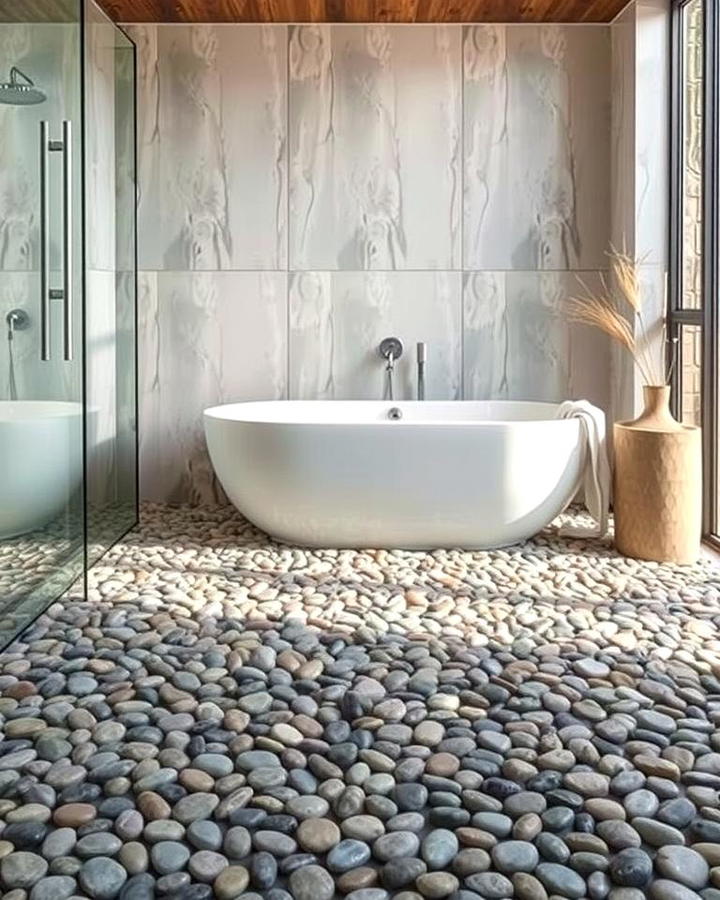 Pebble Flooring for a Spa Like Feel