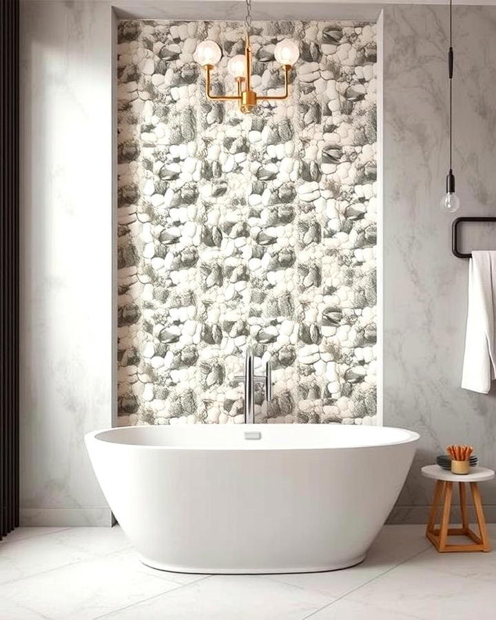 Pebble Tile Accent Wall