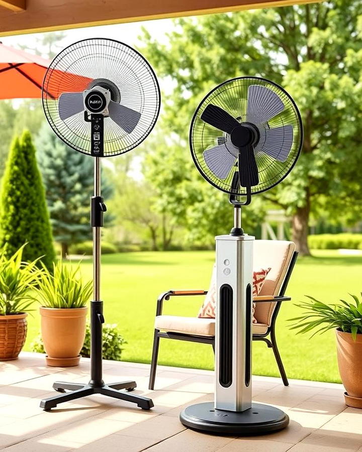 Pedestal Fans with Adjustable Heights