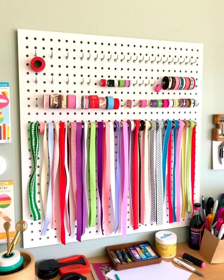 Pegboard Ribbon Display