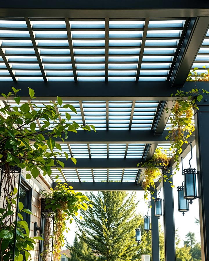 Pergola Inspired Metal Roofs for Shade and Style