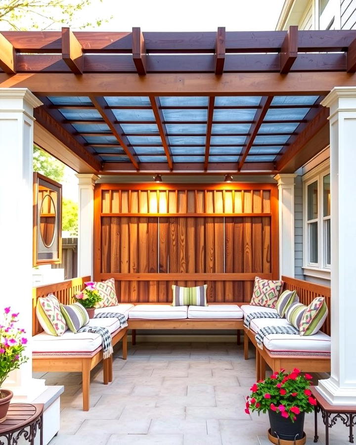 Pergola with Built In Seating