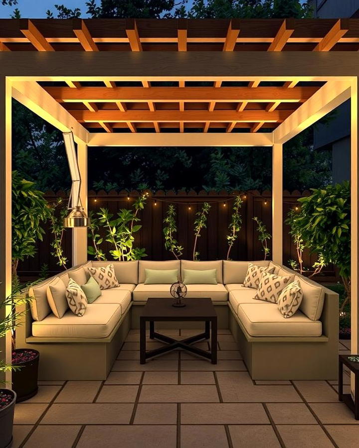 Pergola with Built In Seating