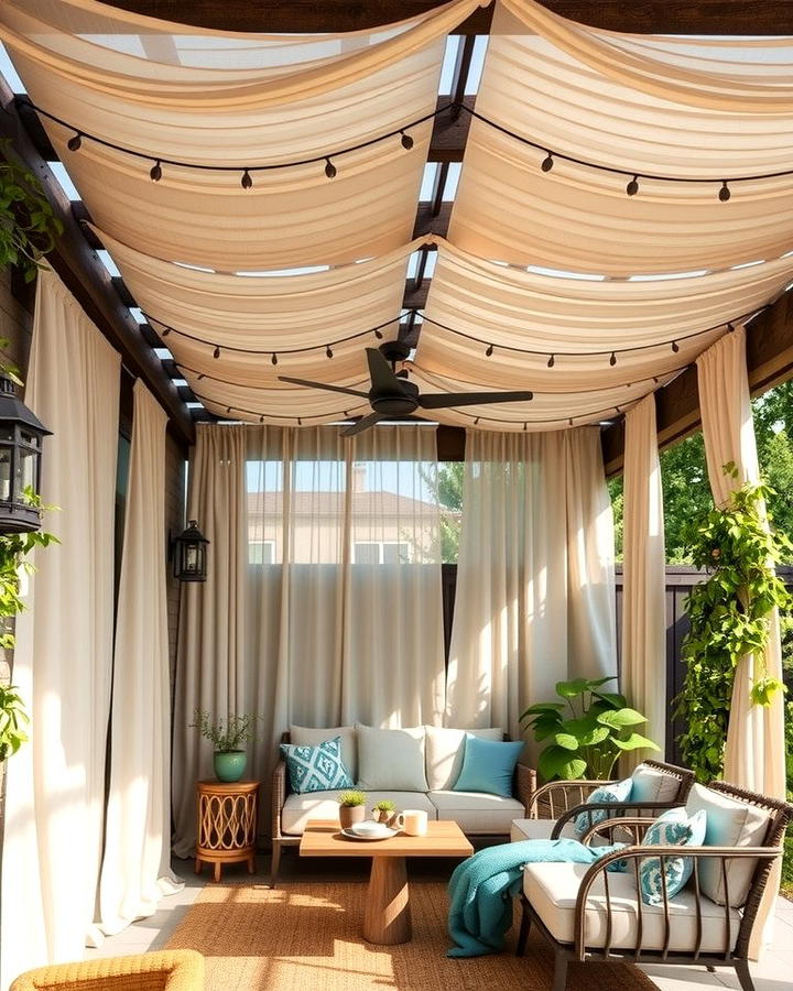 Pergola with Drapes