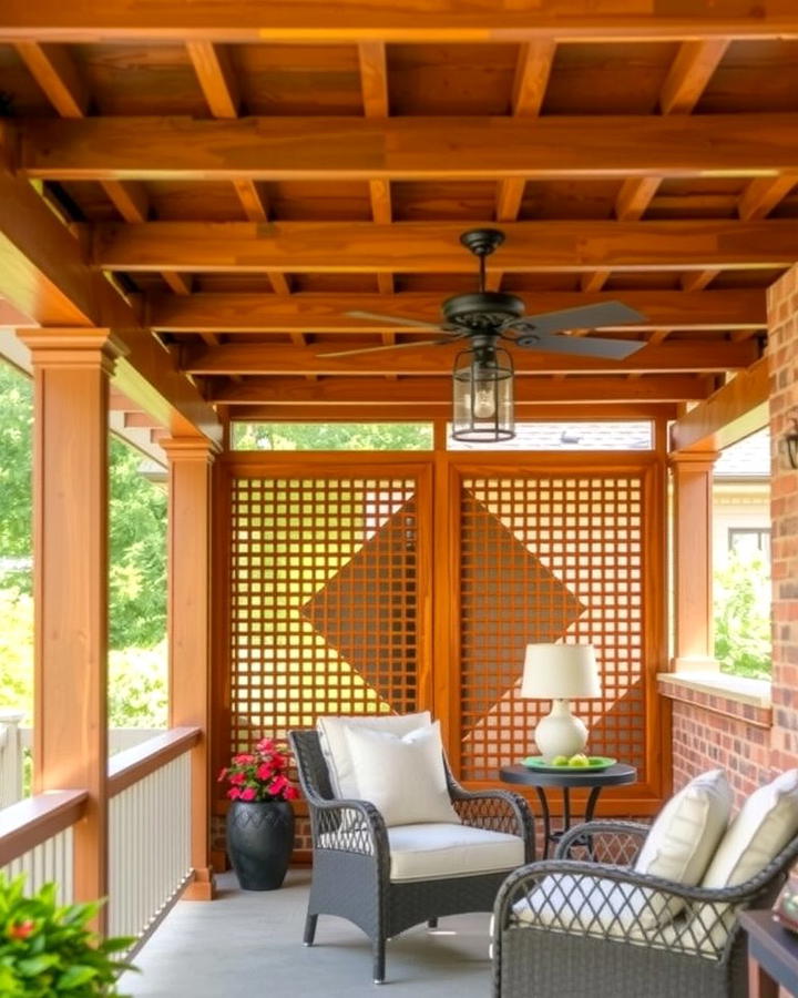 Pergola with Privacy Screens