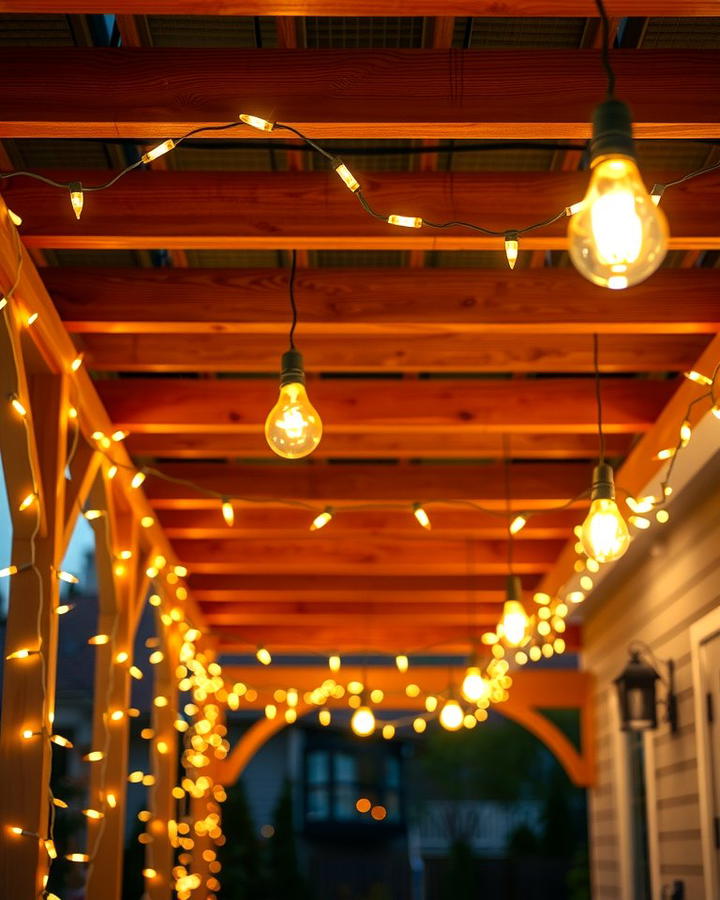 Pergola with String Lights