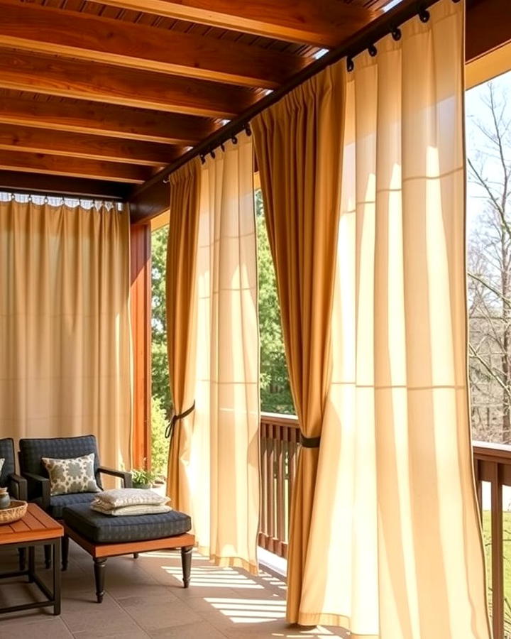 Pergolas with Outdoor Curtains for Privacy