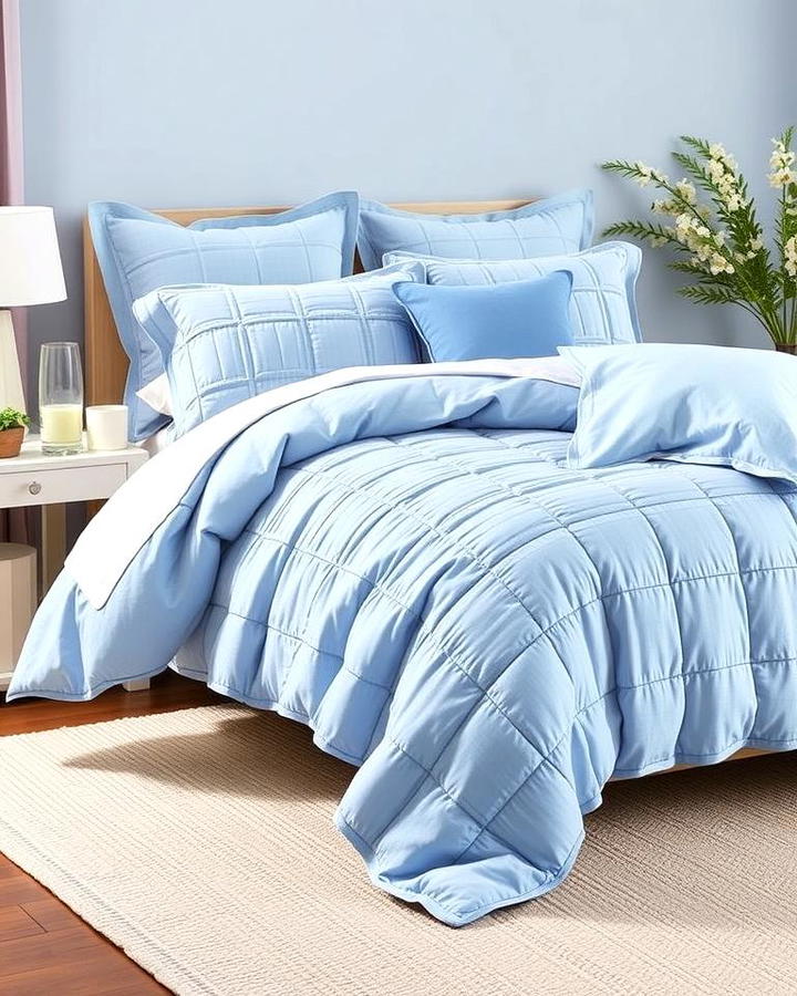 Periwinkle Bedding Sets with Texture