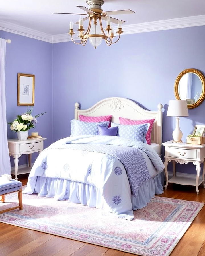 Periwinkle Bedroom to Add Charm