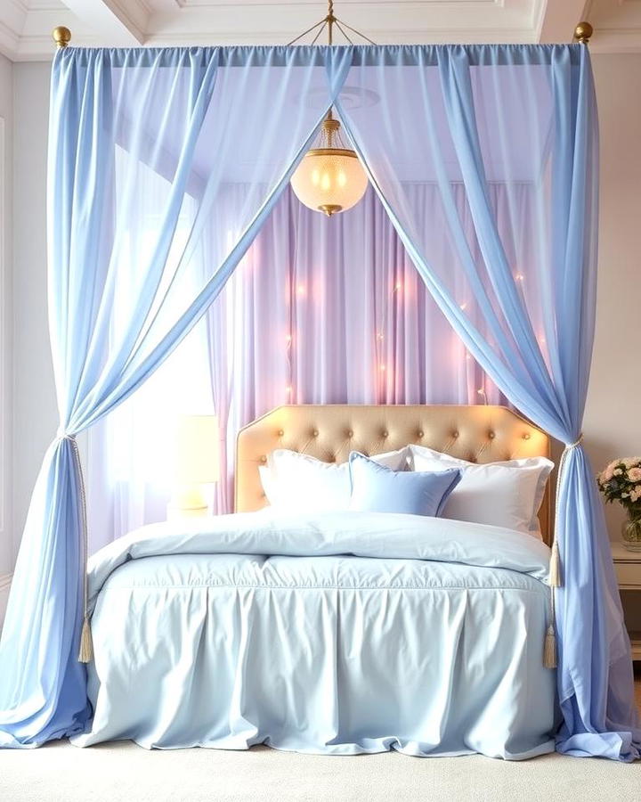 Periwinkle Canopy Bed