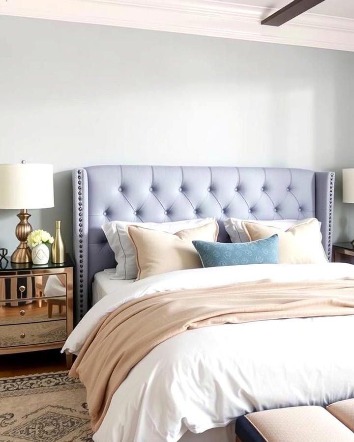 Periwinkle Upholstered Headboard