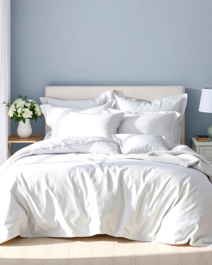 Periwinkle and White Bedding