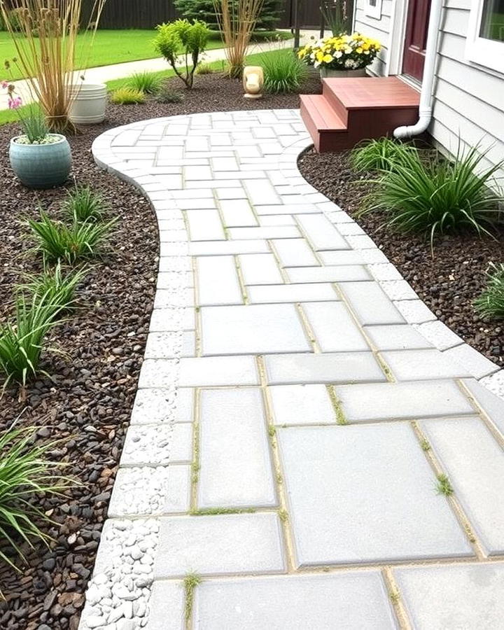 Permeable Grey Paver Walkway