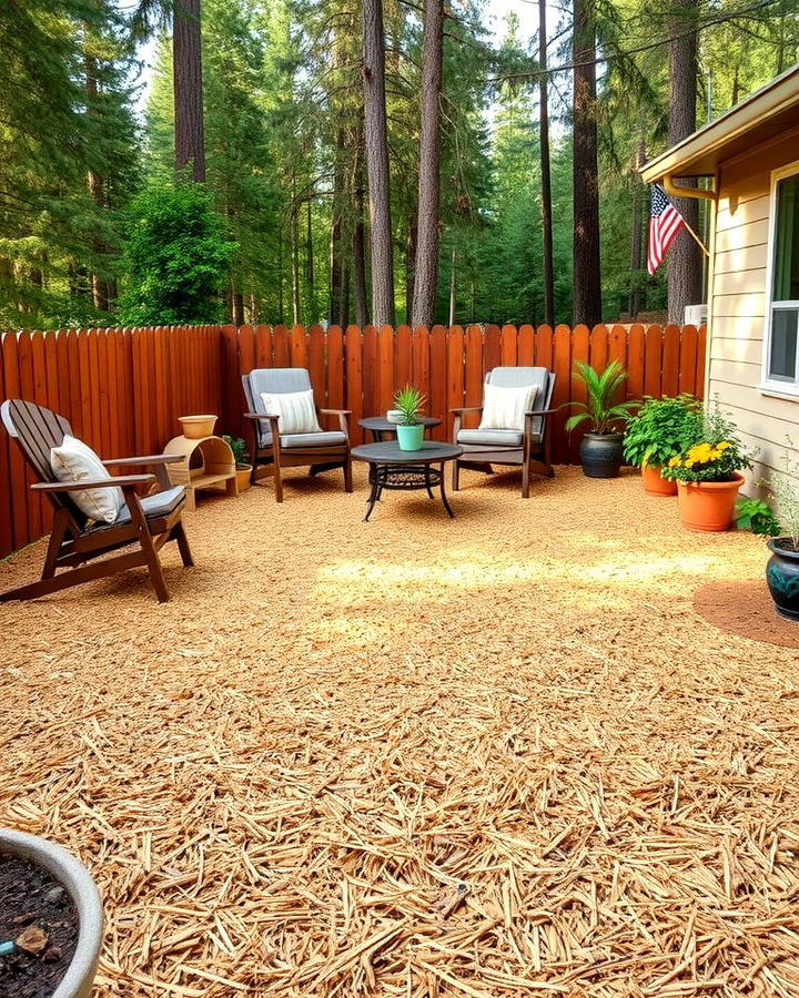 Pine Straw Mulch Patio