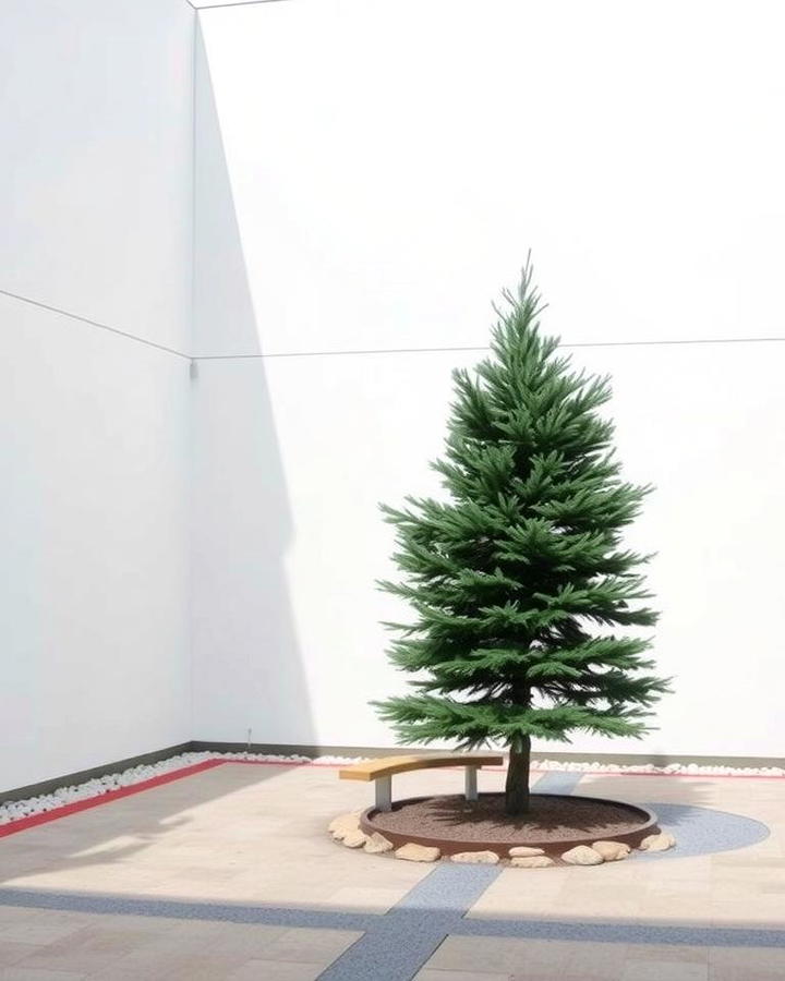 Pine Tree Courtyard Centerpiece