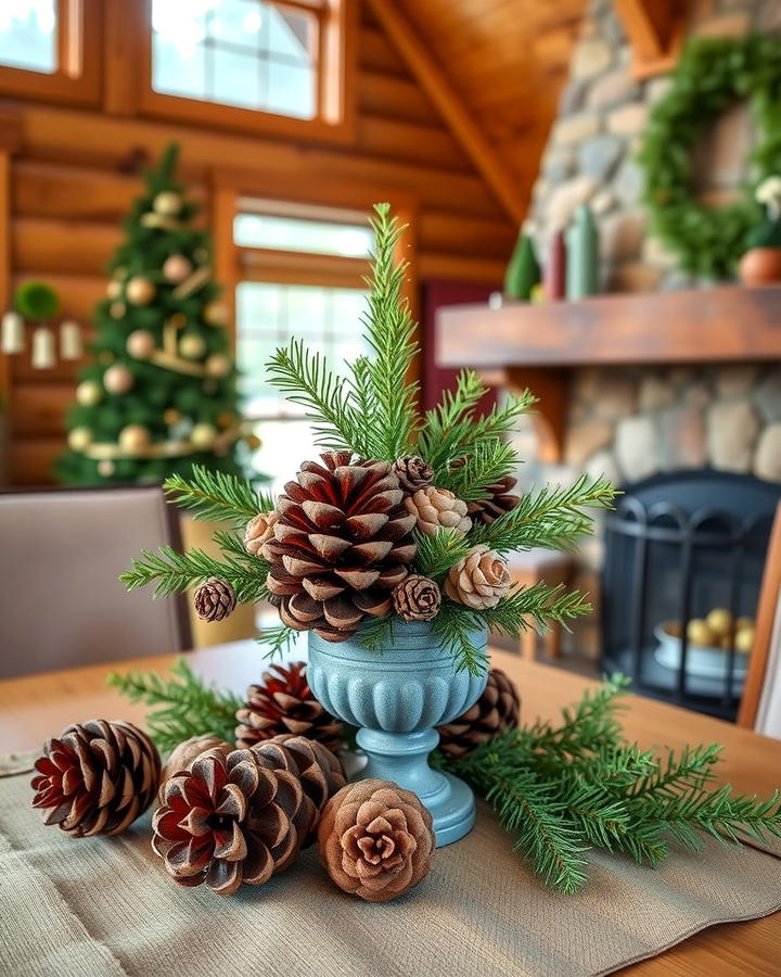 Pinecone and Evergreen Decor