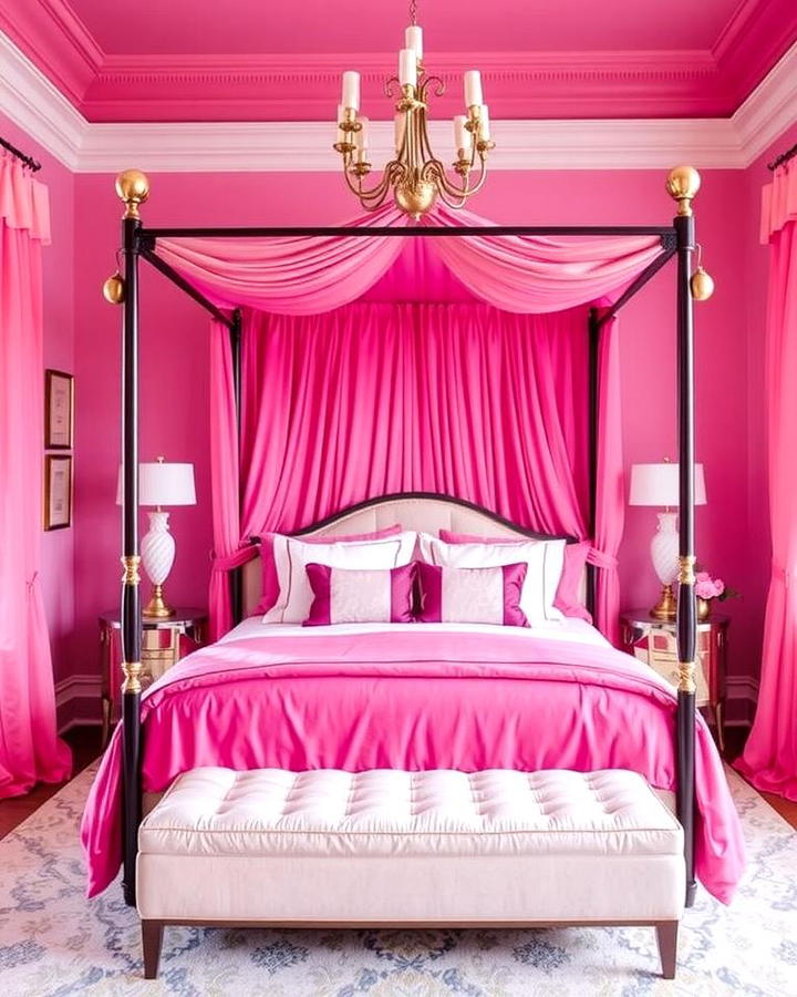 Pink Canopy Bed