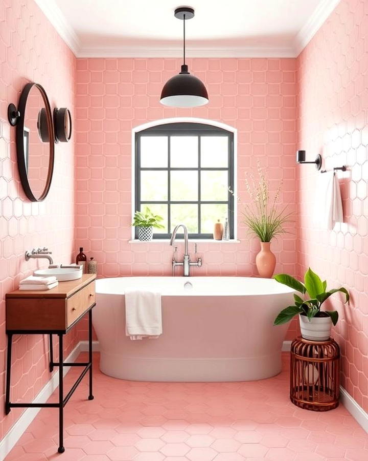 Pink Cement Tiles for a Bold Look