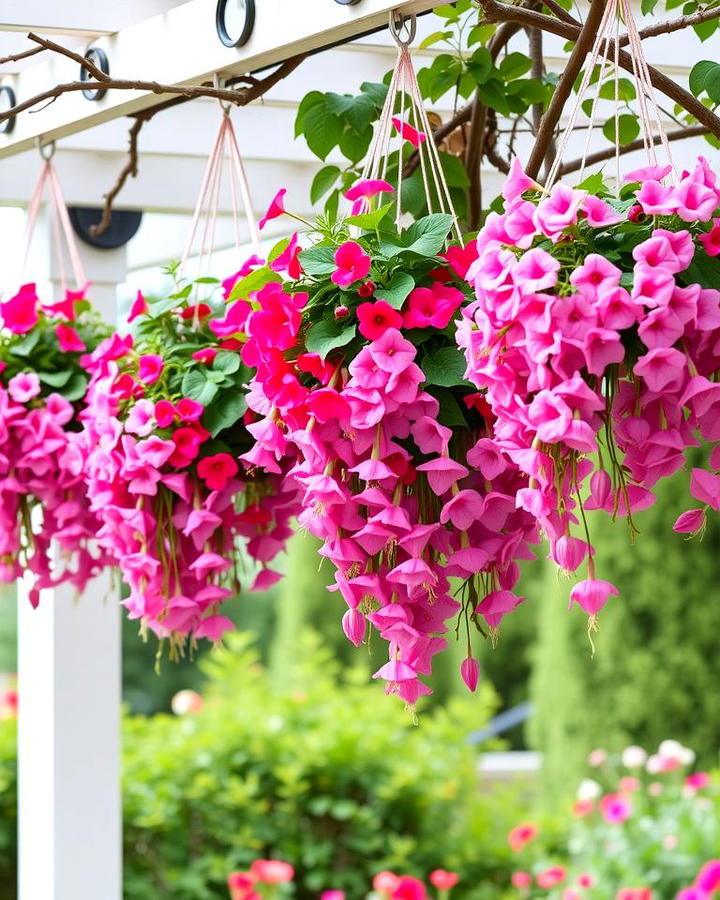 Pink Hanging Baskets