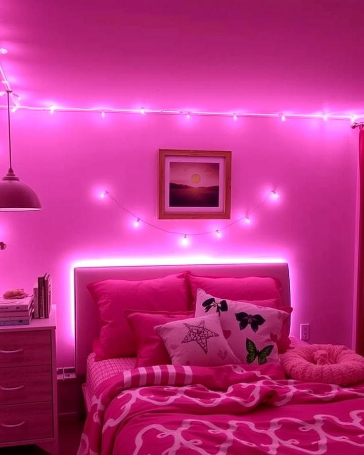 Pink LED Lights for Ambiance