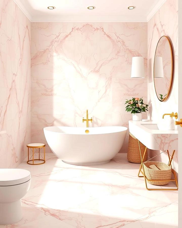 Pink Marble Tiles for a Luxurious Ambiance