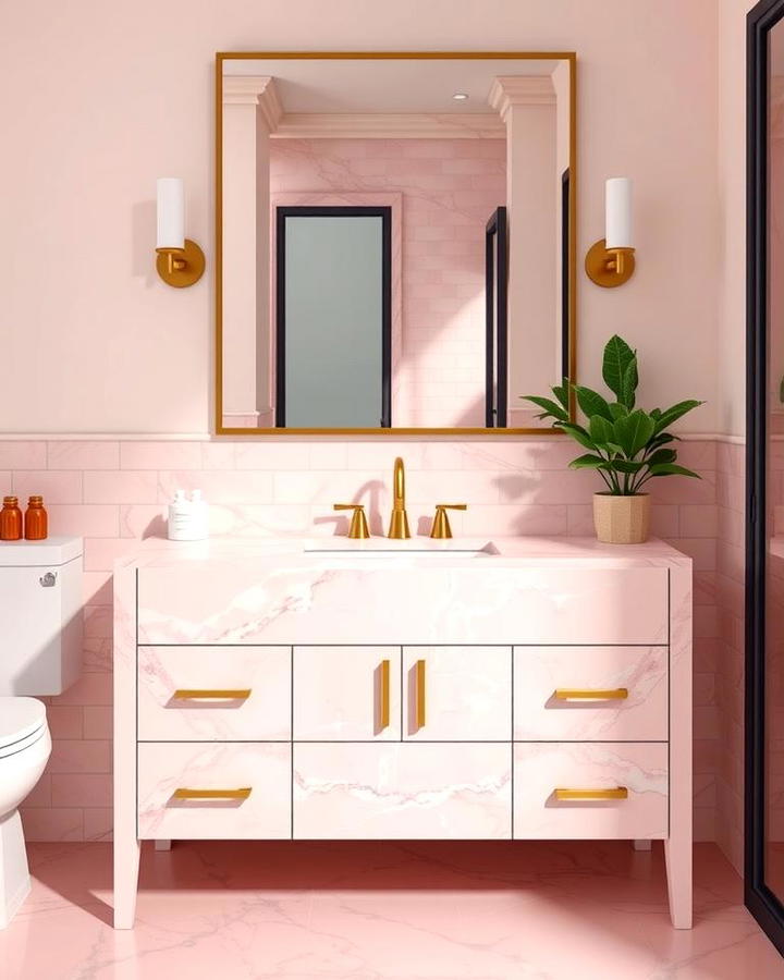 Pink Marble Vanity