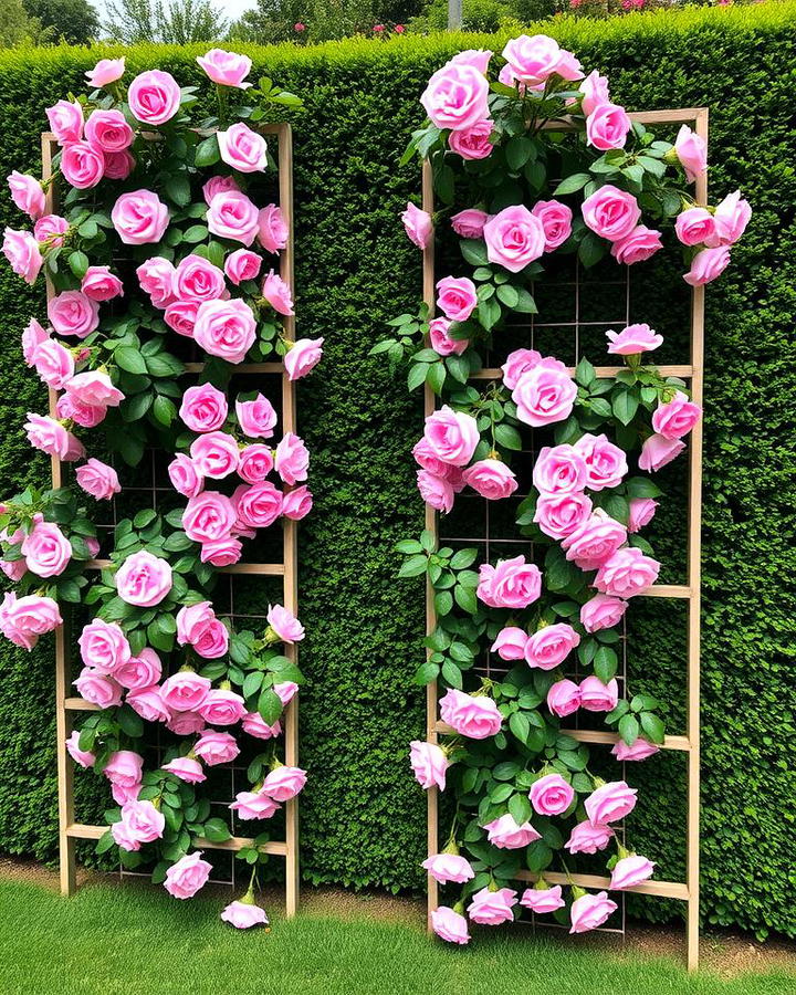 Pink Rose Trellises