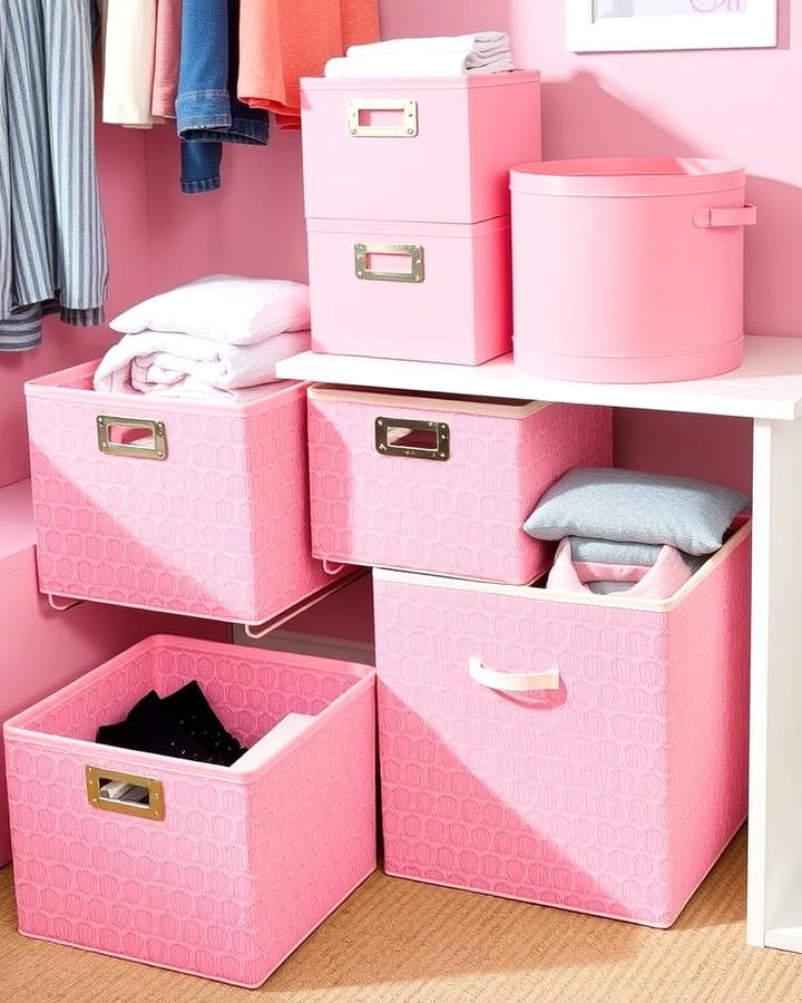 Pink Storage Bins for Style and Function