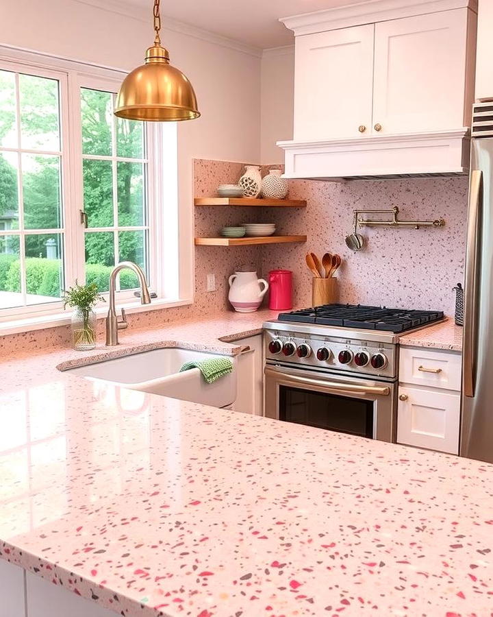 Pink Terrazzo for a Playful Pop