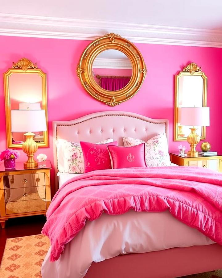 Pink and Gold Accents