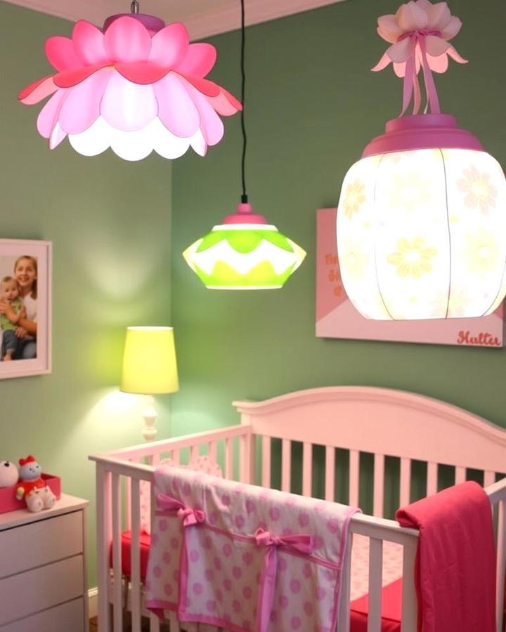 Pink and Green Lighting Fixtures