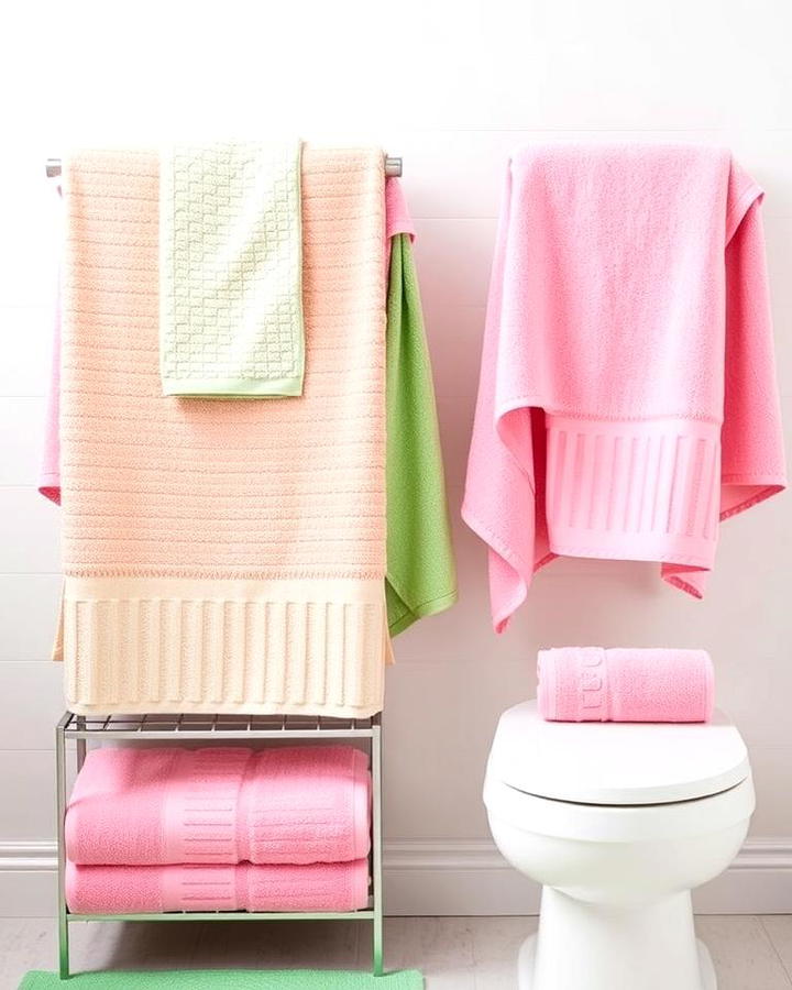 Pink and Green Towels