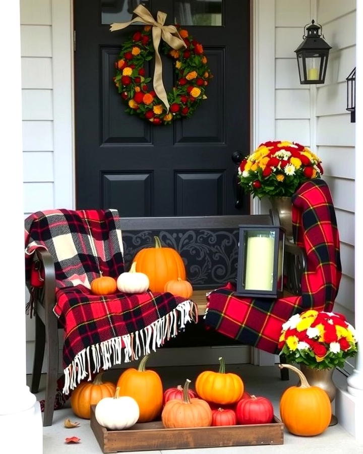 Plaid Blankets as Decor