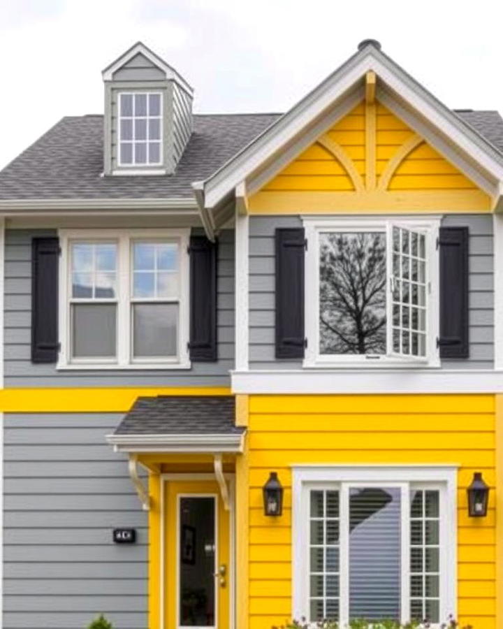 Playful Contrast with Yellow and Gray