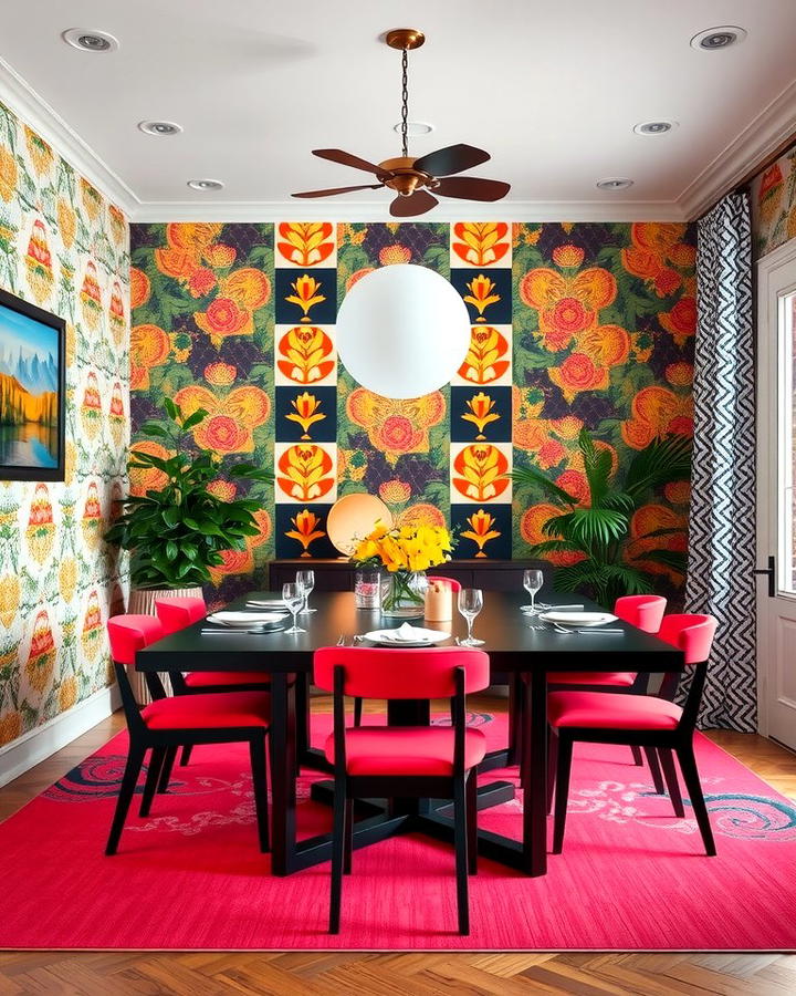 Playful Patterns and Colors on Walls