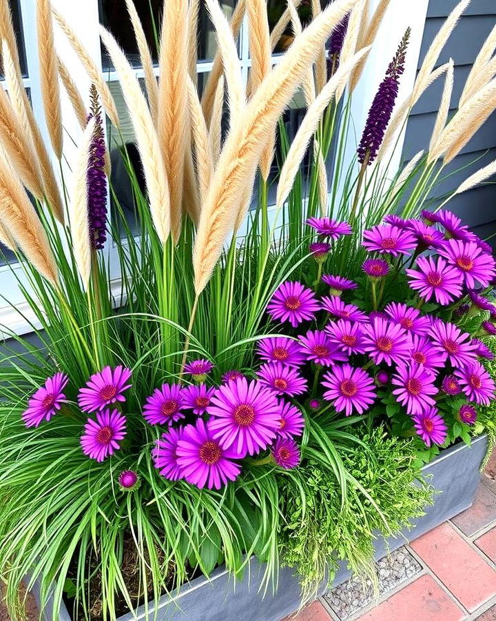 Playful Texture with Grasses and Asters