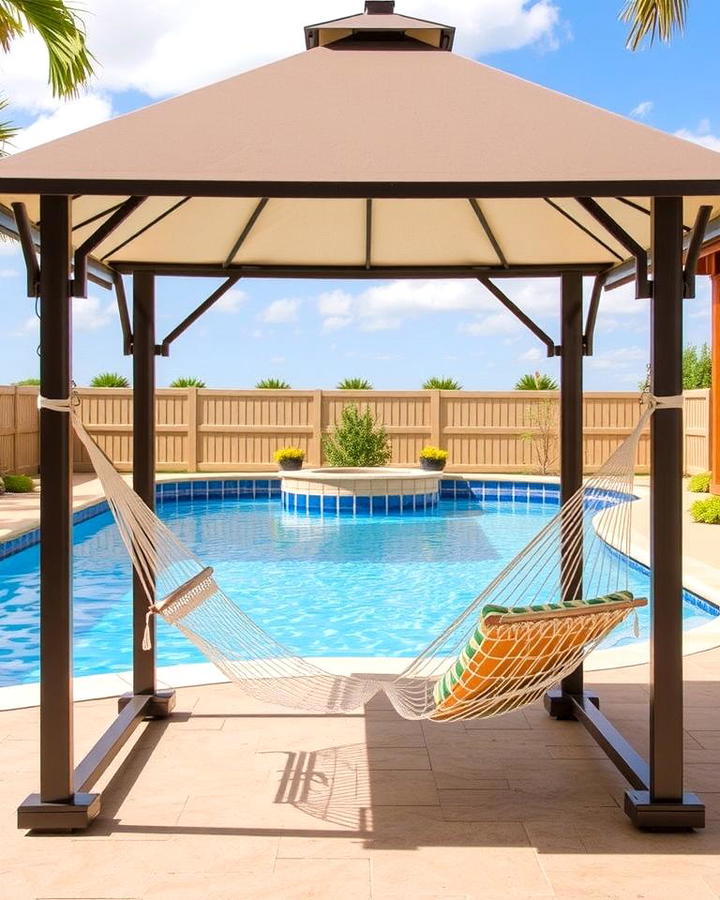 Pool Gazebo with Hammocks