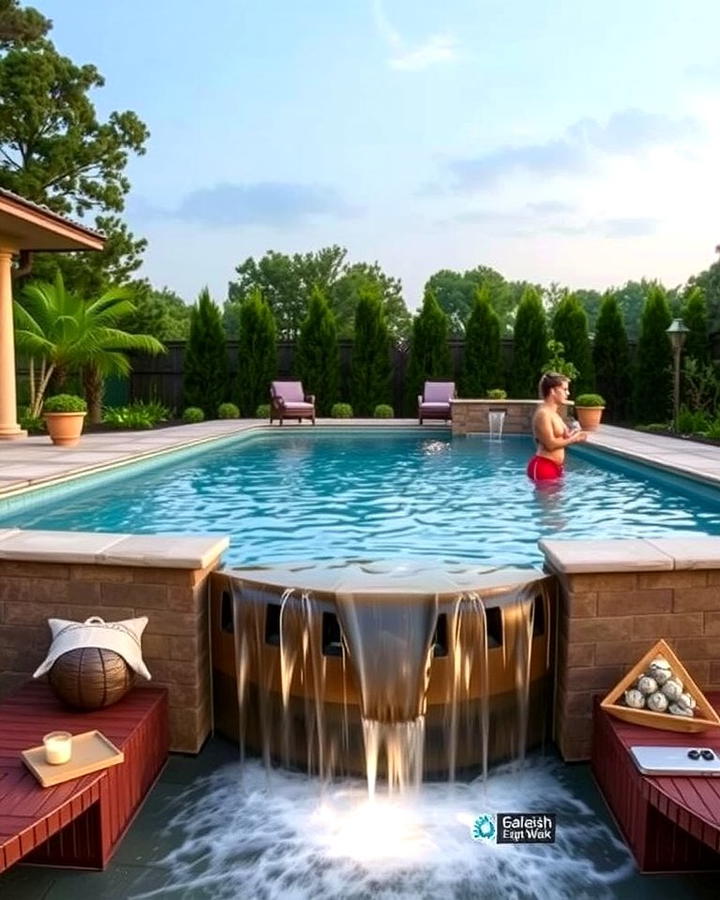 Pool with Waterfall Feature