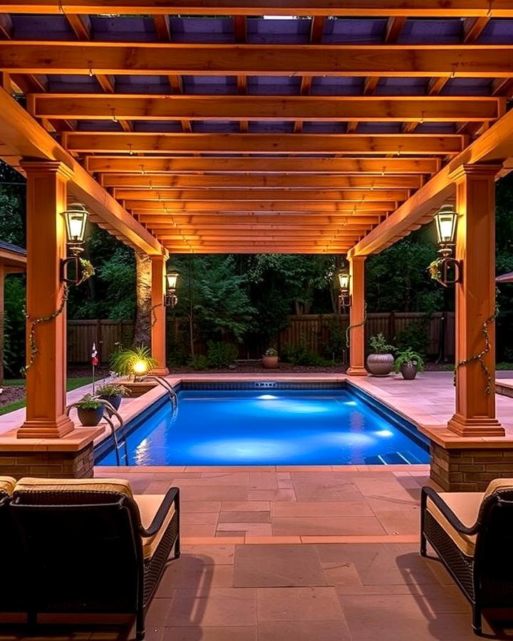 Poolside Pergola for Shade and Style