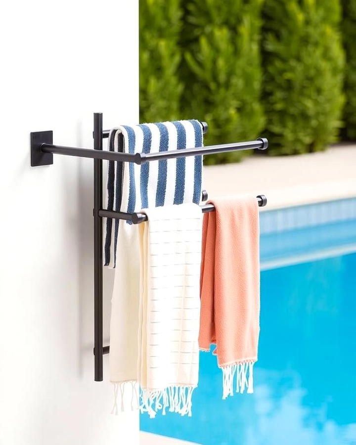 Poolside Towel Racks