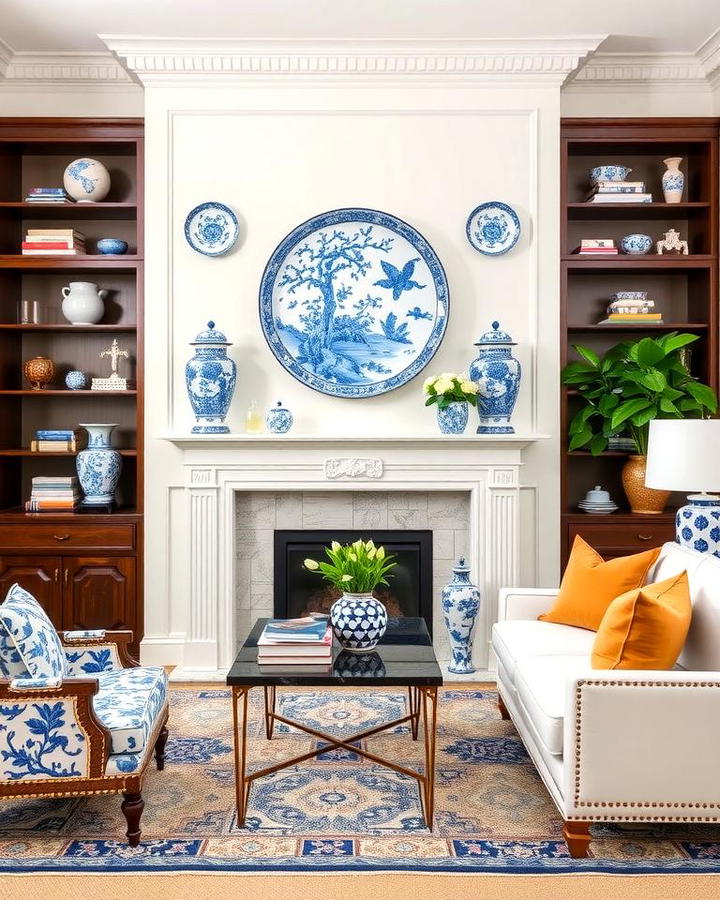 Porcelain Blue and White Accents