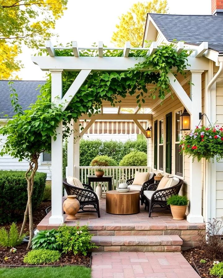 Porch with Pergola Shade