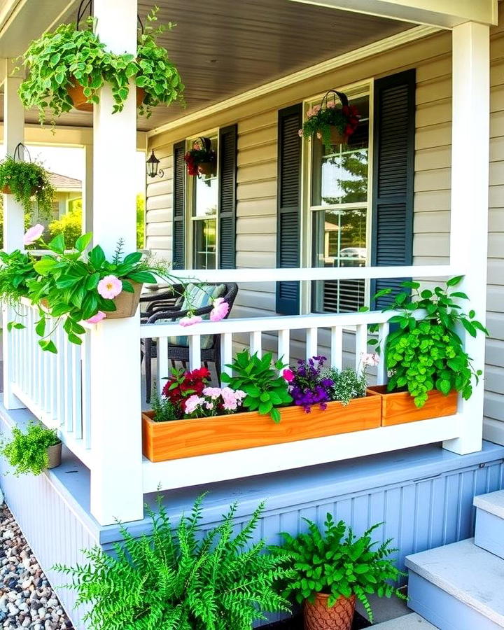 Porch with Planters for a Green Oasis