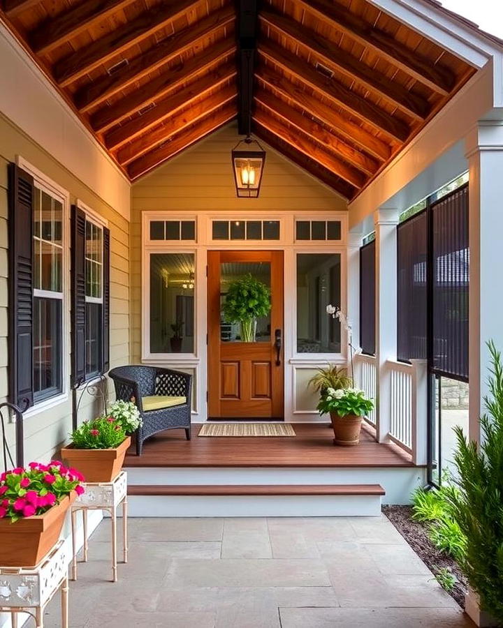 Porch with Privacy Screens