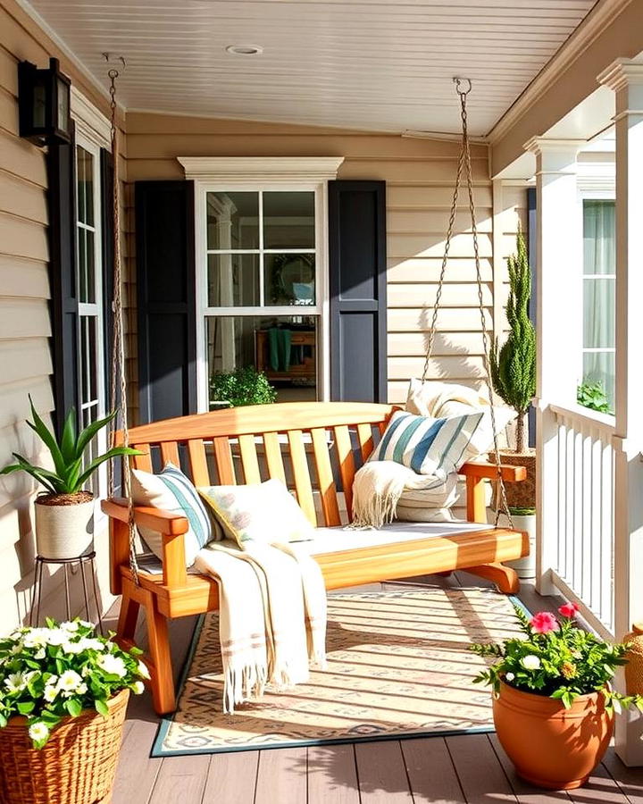 Porch with Swing for Relaxation